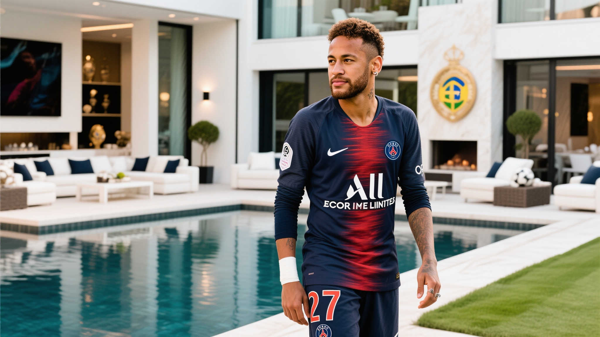 内马尔豪享假期：月入2747万人民币，与女友共舞娱乐体验