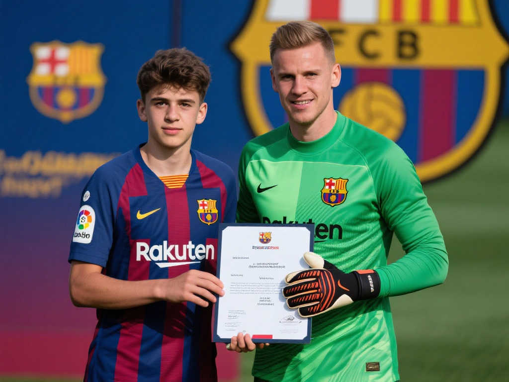 官方：巴萨续约19岁天才门将雅各比什维利至2028年